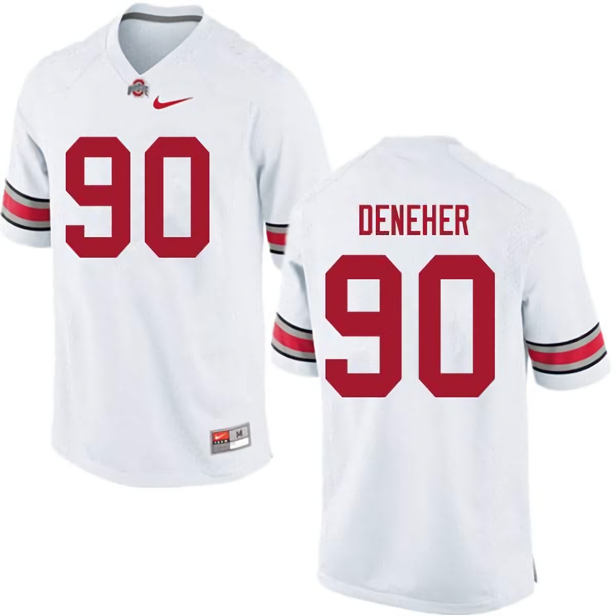 Jack Deneher Ohio State Buckeyes Men's NCAA #90 Nike White College Stitched Football Jersey BKV7756AD